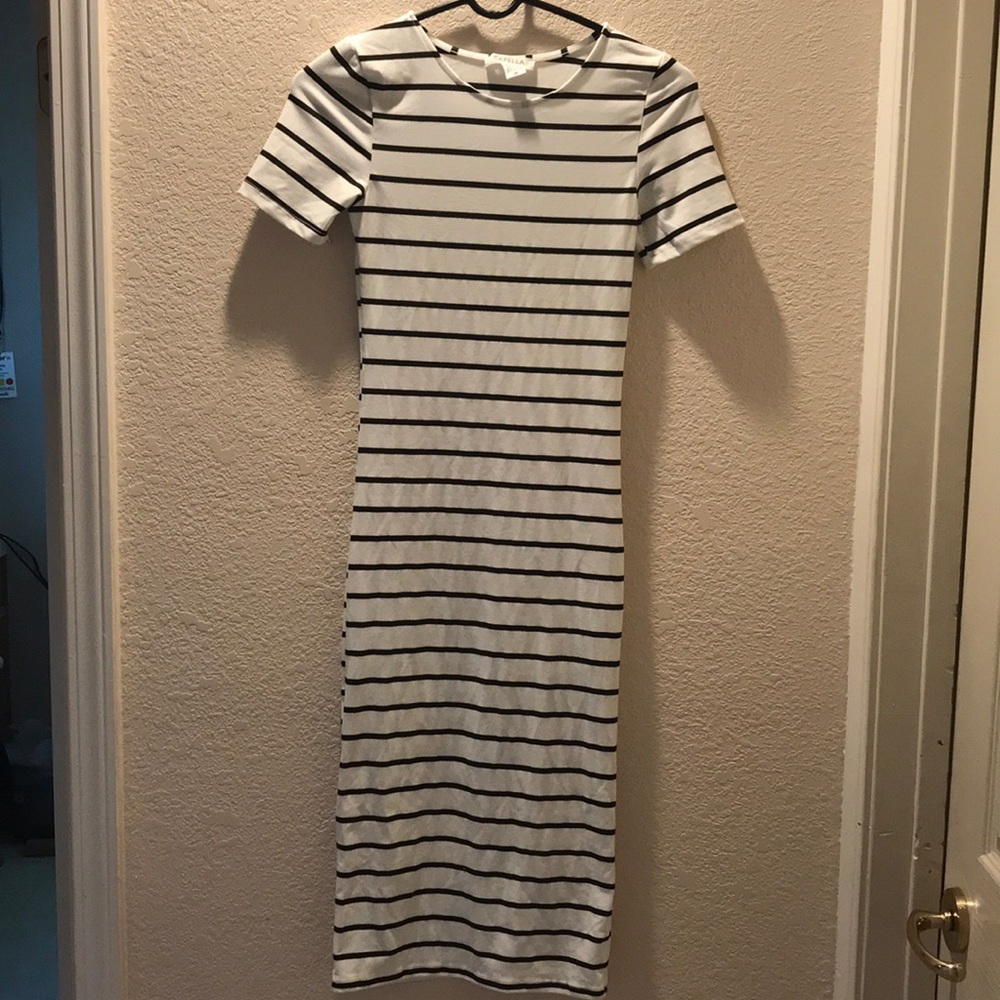 Black and White Bodycon Dress